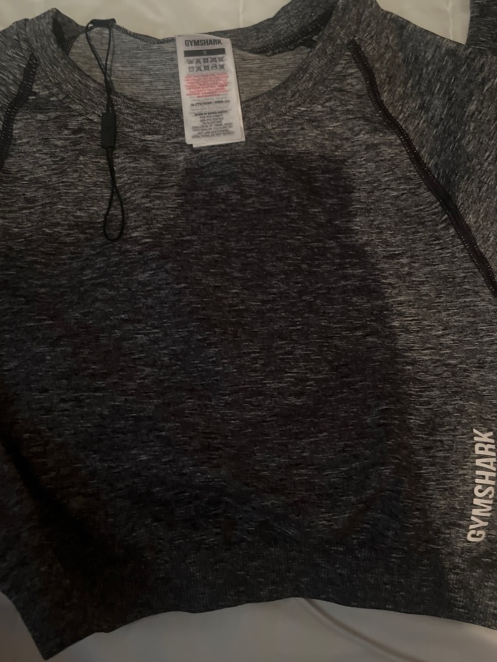 Gymshark womens Dark Gray Seamless gym top